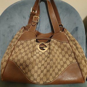 Authentic! Gucci GG Canvas Charlotte Tote Bag(223972)